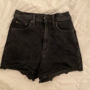 Aritzia black denim shorts